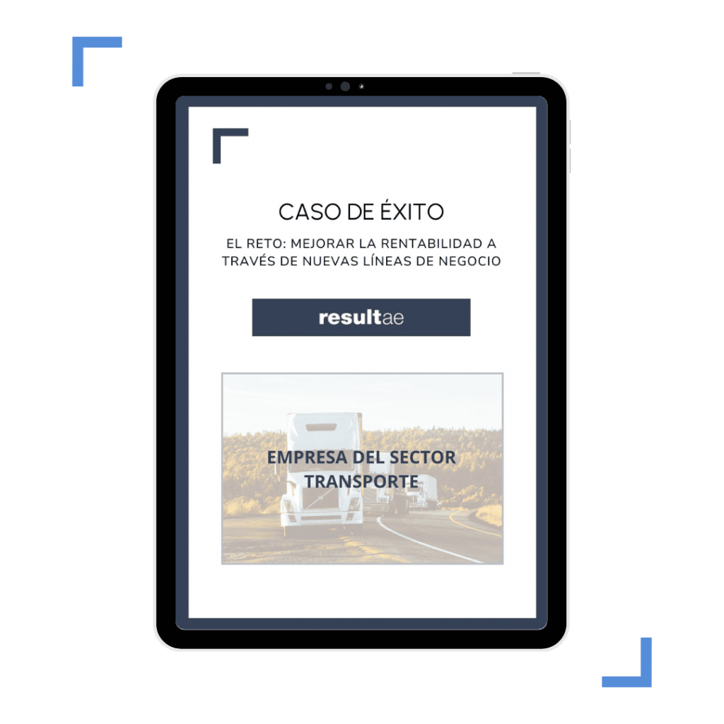 camiones como ejemplo visual de caso de éxito con estrategias para reducir costos implementadas por Resultae en una empresa de transporte
