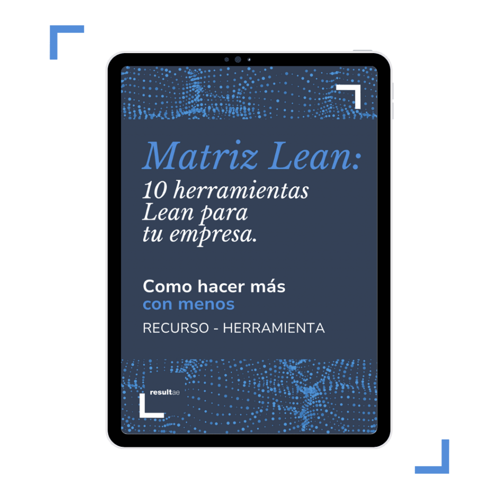 recurso visual de Matriz Lean con herramientas Lean Manufacturing para aplicar los 5 porqués en planta - Resultae