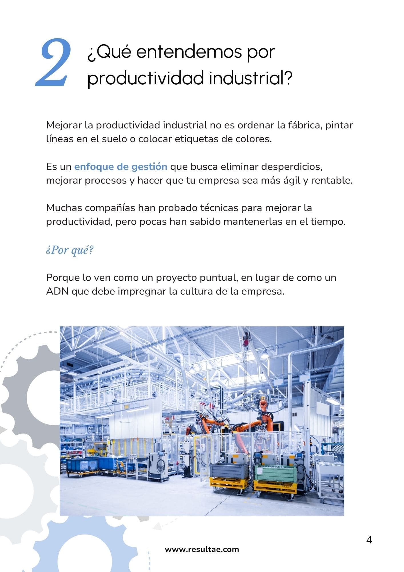 imagen sobre qué es productividad industrial y cómo mejorarla en tu empresa con enfoque de gestión y el Método Resultae