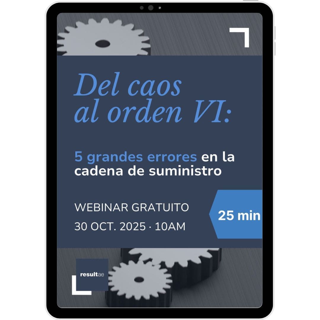 imagen promocional del webinar de los errores en la cadena de suministro ofrecido por Resultae